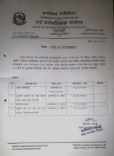 दररेट पेश गर्ने सम्बन्धमा ।
