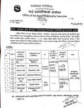   एम.आई.एस.अपरेटर तथा फिल्ड सहायक पदको अन्तर्वार्ता र व्यावहारिक परिक्षा को मिति प्रकाशन सम्बन्धी सूचना । 